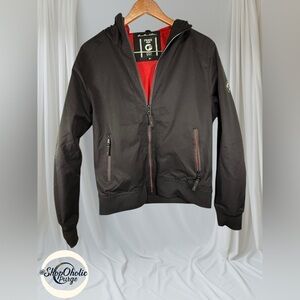 Fried Denim Black coat Hooded Jacket size mens Medium